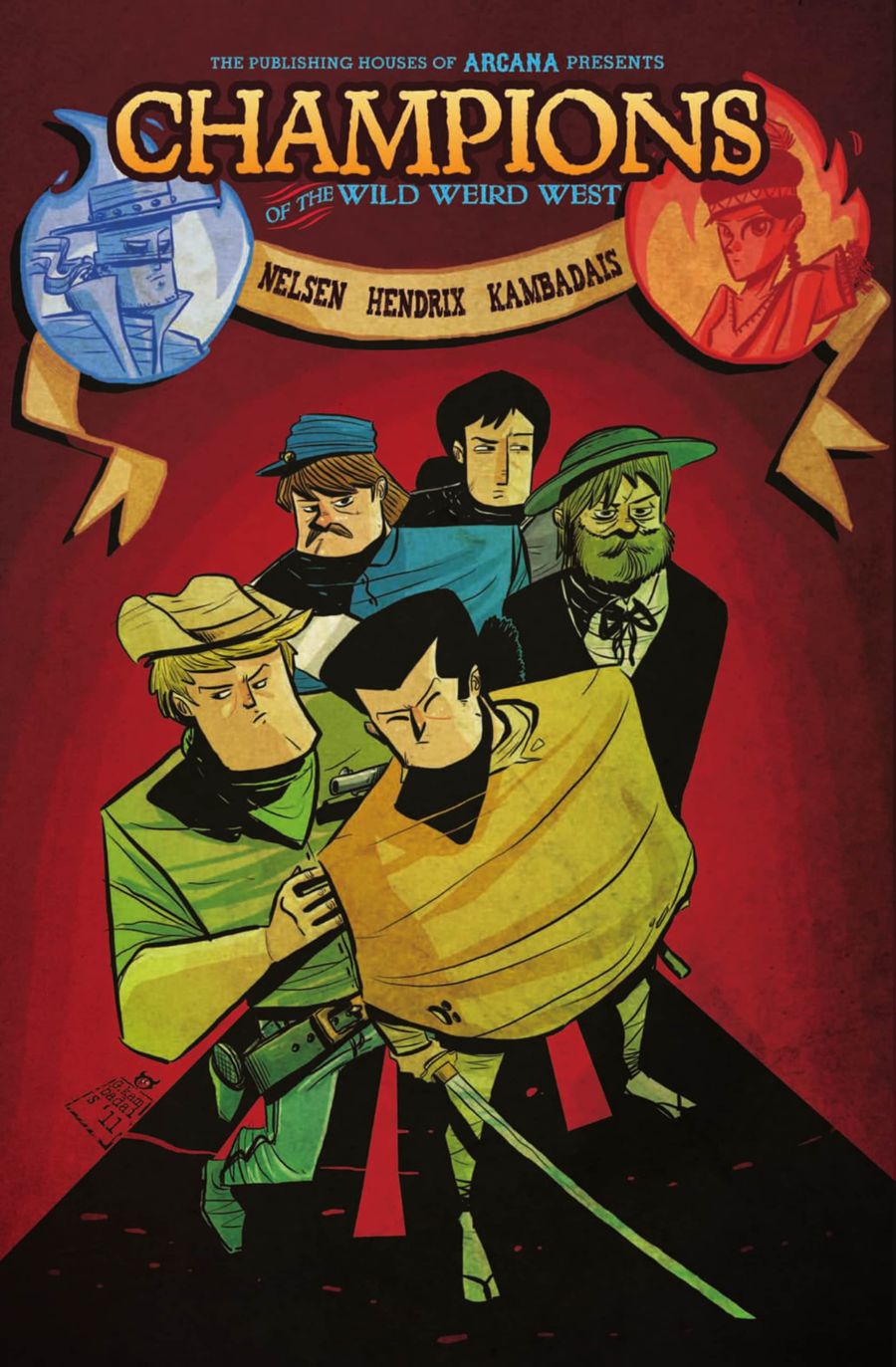 Arcana Comics | Champions of the Wild Weird West Grpahic Novel page 1 | Spinwhiz Comics