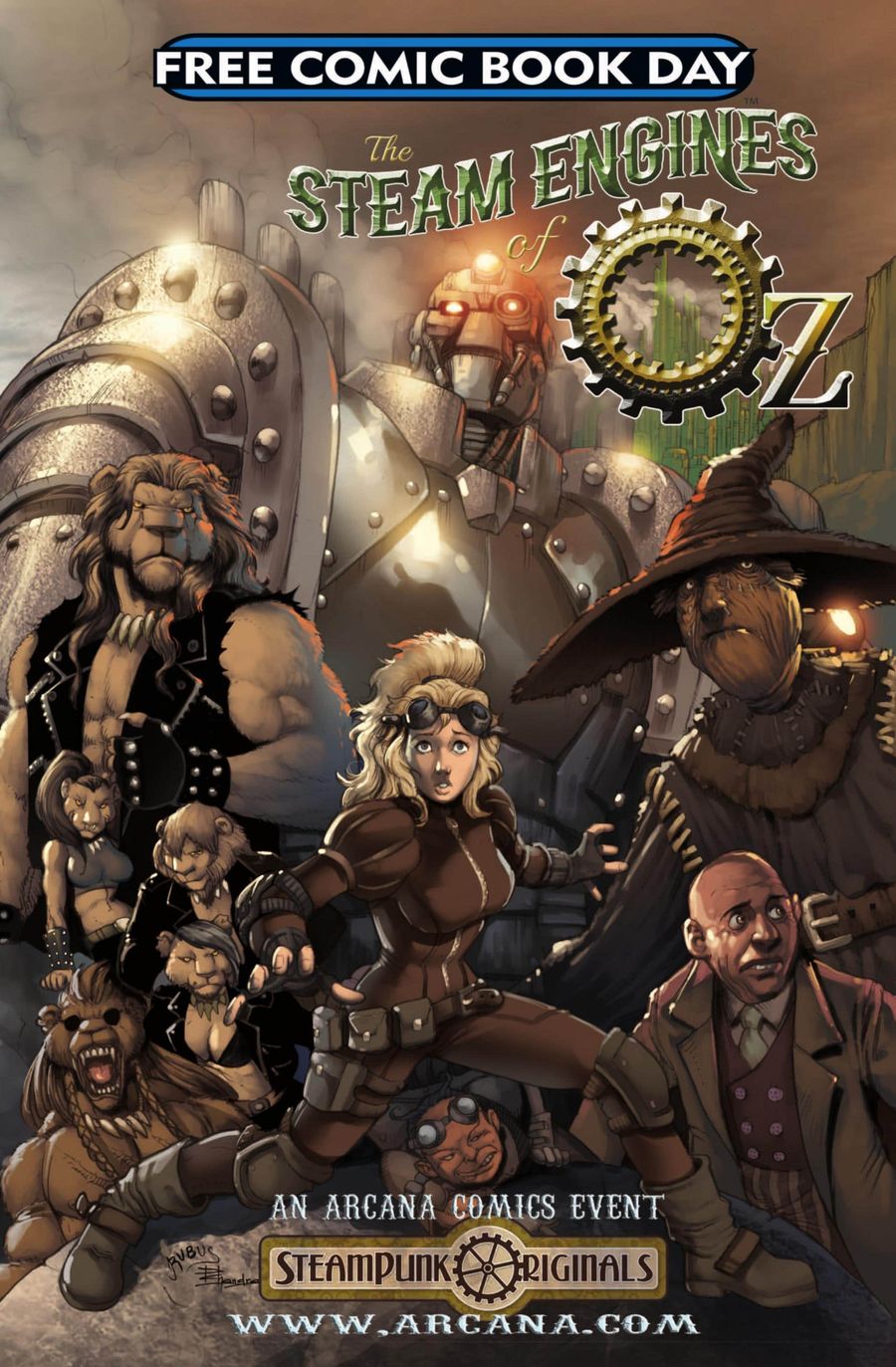 Arcana Comics | The Steam Engines of Oz page 1 | Spinwhiz Comics