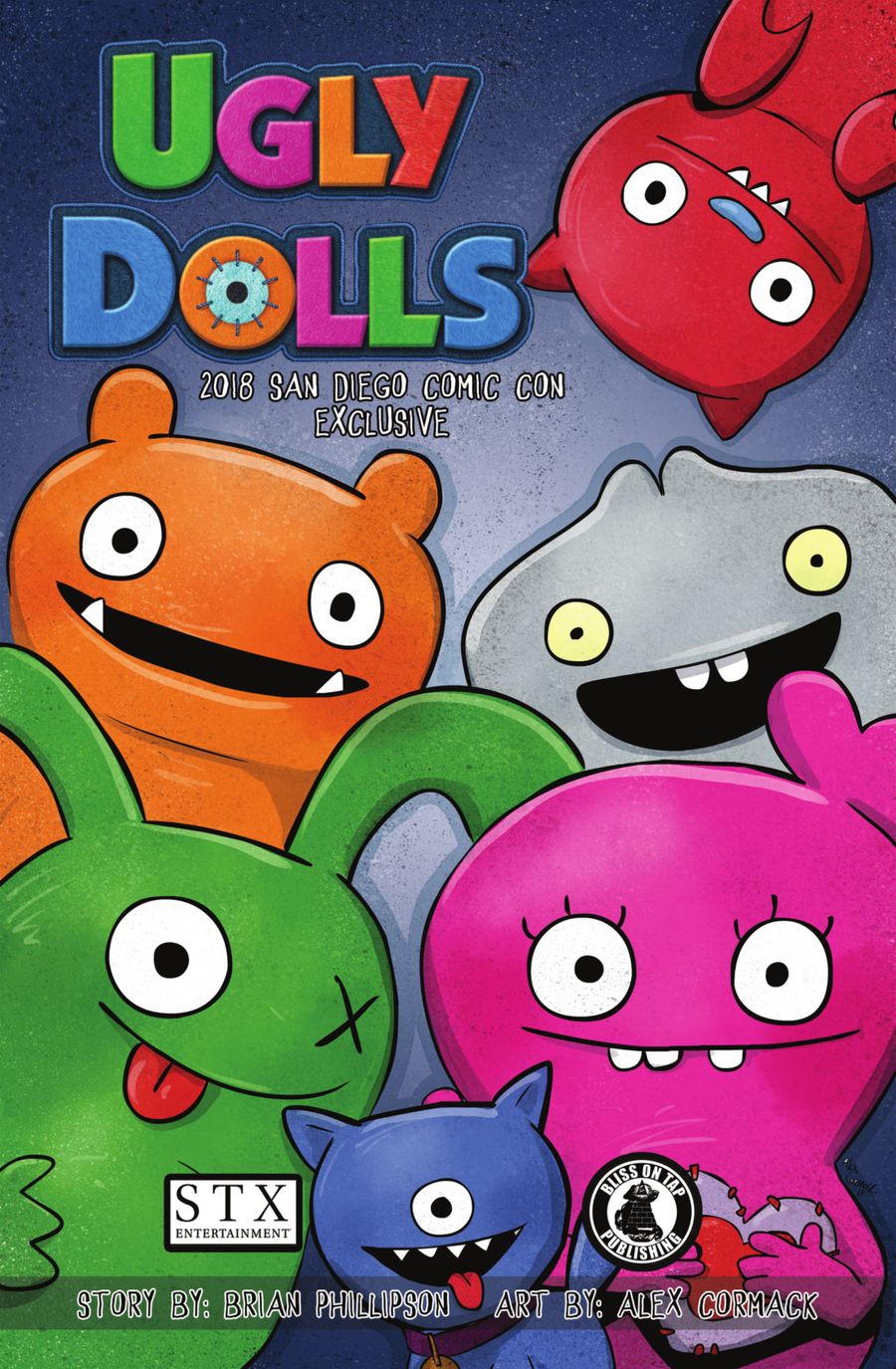 Bliss on Tap | UGLYDOLLS GO TO COMIC CON 2018 Graphic Novel page 1 | Spinwhiz Comics
