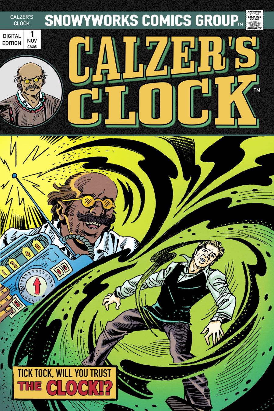 SnowyWorks | Calzer's Clock #1 page 1 | Spinwhiz Comics