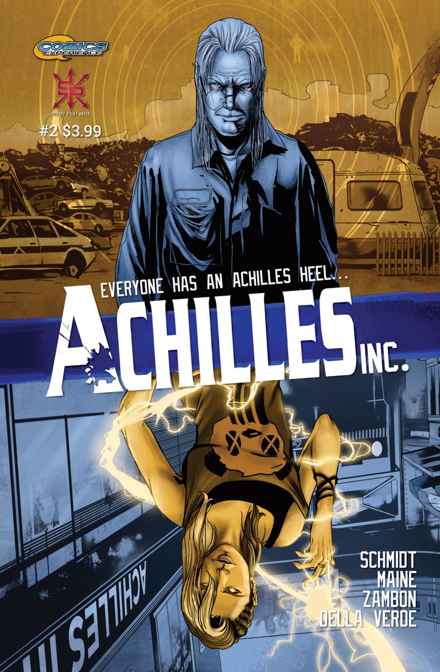 Source Point Press | Achilles, Inc #2 page 1 | Spinwhiz Comics
