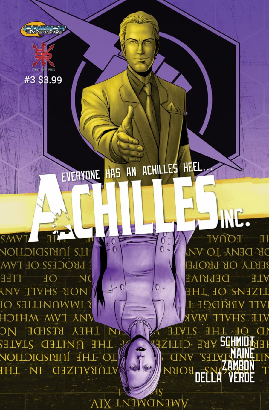 Source Point Press | Achilles, Inc #3 page 1 | Spinwhiz Comics