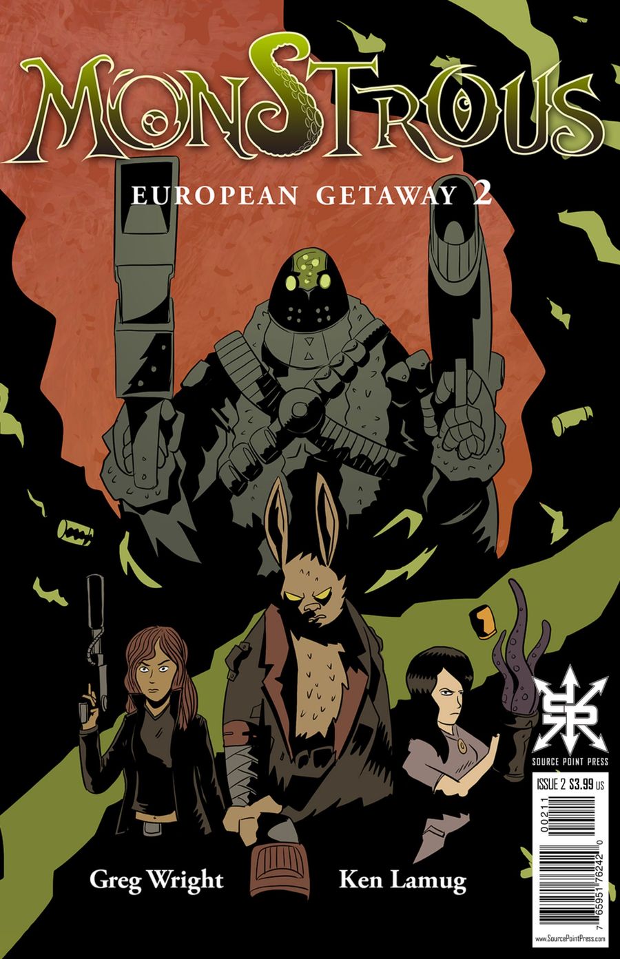 Source Point Press | Monstrous: European Getaway #2 page 1 | Spinwhiz Comics