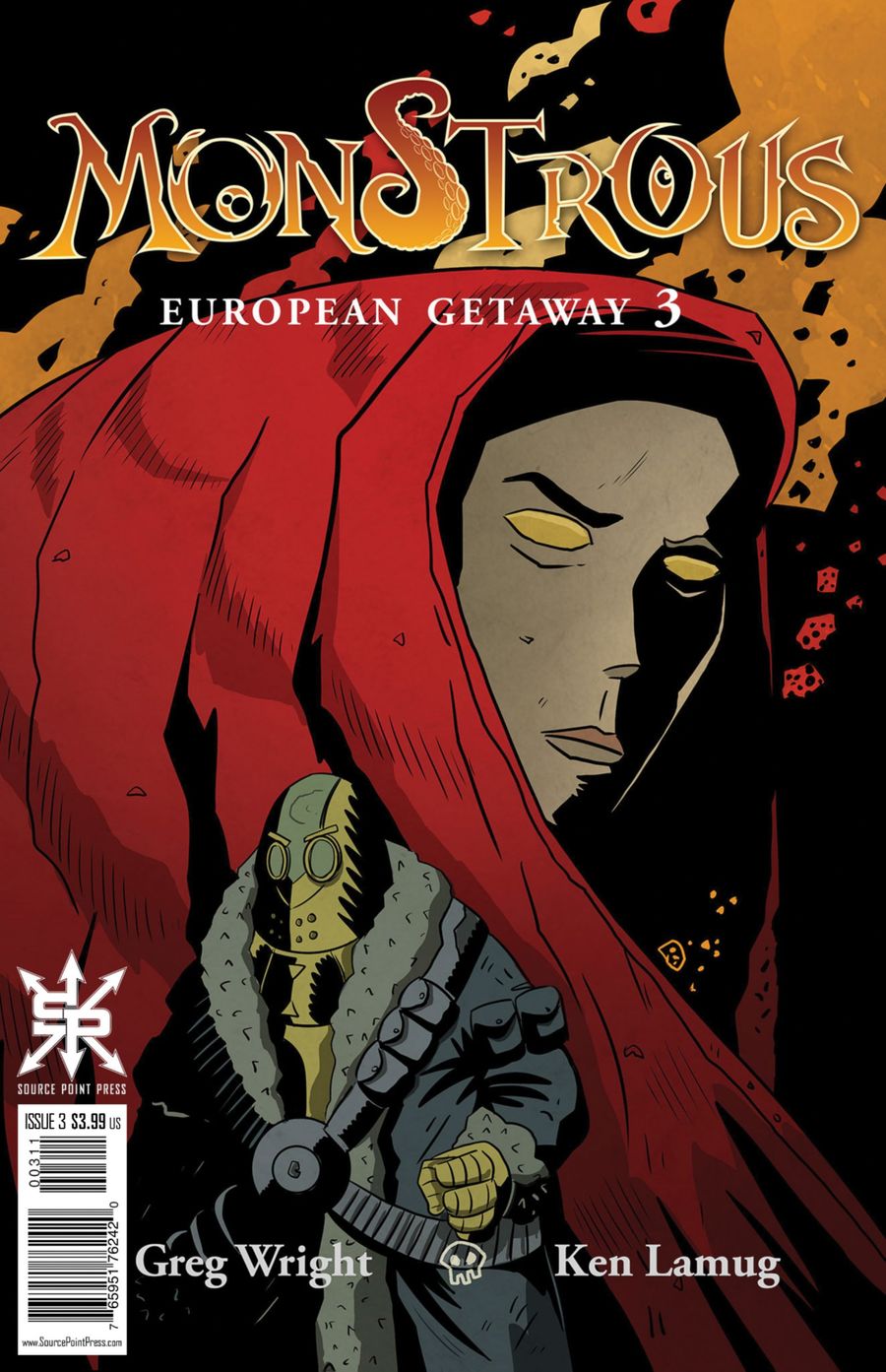 Source Point Press | Monstrous: European Getaway #3 page 1 | Spinwhiz Comics